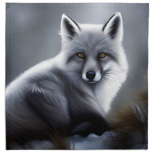 Gorgeous Artic Fox  Cloth Napkin