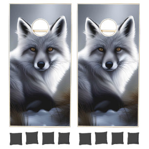 Gorgeous Artic Fox Cornhole Set
