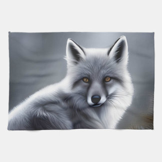 Gorgeous Artic Fox  Kitchen Towel