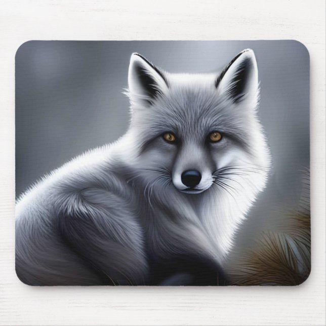 Gorgeous Artic Fox  Mouse Pad (Front)