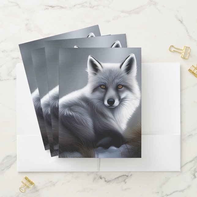 Gorgeous Artic Fox  Pocket Folder (In Situ)