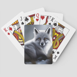 Gorgeous Artic Fox Poker Cards