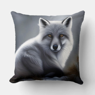 Gorgeous Artic Fox Throw Pillow