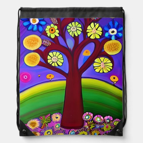 Gorgeous Artwork  Keeping in Touch  Drawstring Bag