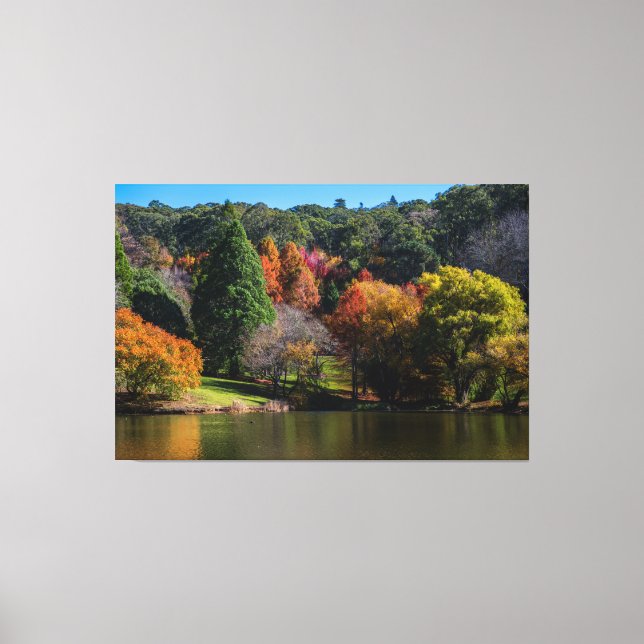 Gorgeous Autumn Colors and Reflections Canvas Print (Front)