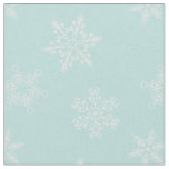 Gorgeous Baby Blue Snowflakes Christmas Pattern Fabric
