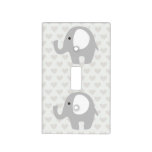 Gorgeous Baby Elephant In Neutral Gray Light Switch Cover at Zazzle