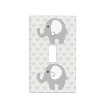 Gorgeous Baby Elephant In Neutral Gray Light Switch Cover by Precious_Baby_Gifts at Zazzle