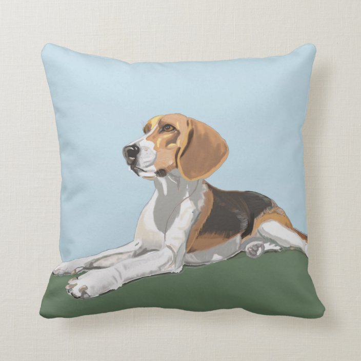 beagle throw pillow