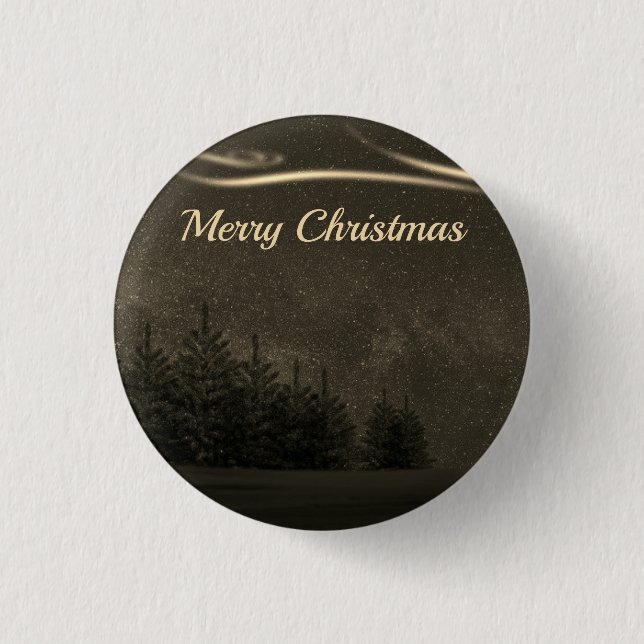 Gorgeous, Beautiful Sparkly Christmas  Button (Front)