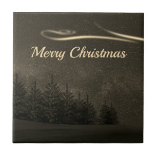 Gorgeous, Beautiful Sparkly Christmas Ceramic Tile