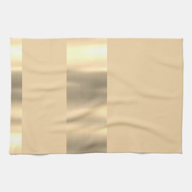 Gorgeous Beige and Gold Design Kitchen Towel (Horizontal)