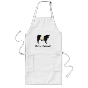 Gorgeous Belted Galloway Steer Cutout Beltie Farm Long Apron