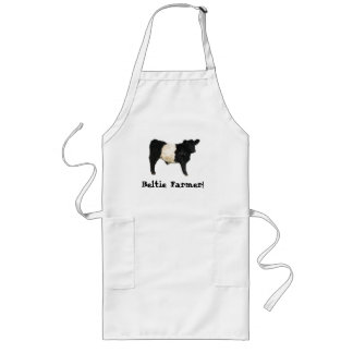 Gorgeous Belted Galloway Steer Cutout Beltie Farm Long Apron
