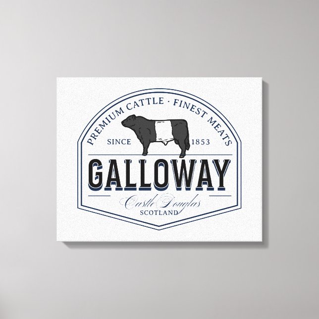 Gorgeous Belted Galloway Steer Cutout Beltie Gift  Canvas Print (Front)