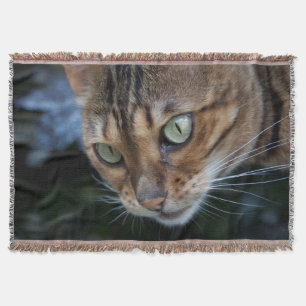 Gorgeous Bengal Cat Throw Blanket