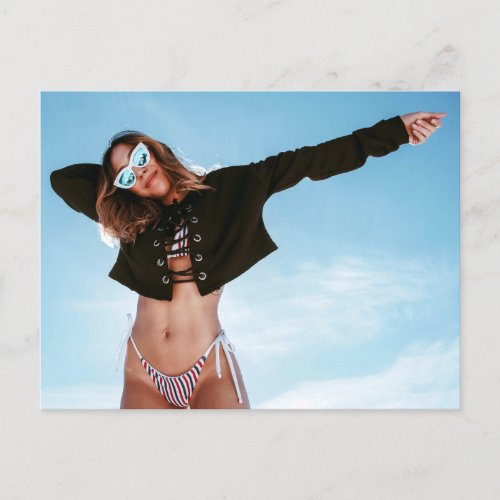 Gorgeous  Bikini Girl Photo pin up Postcard