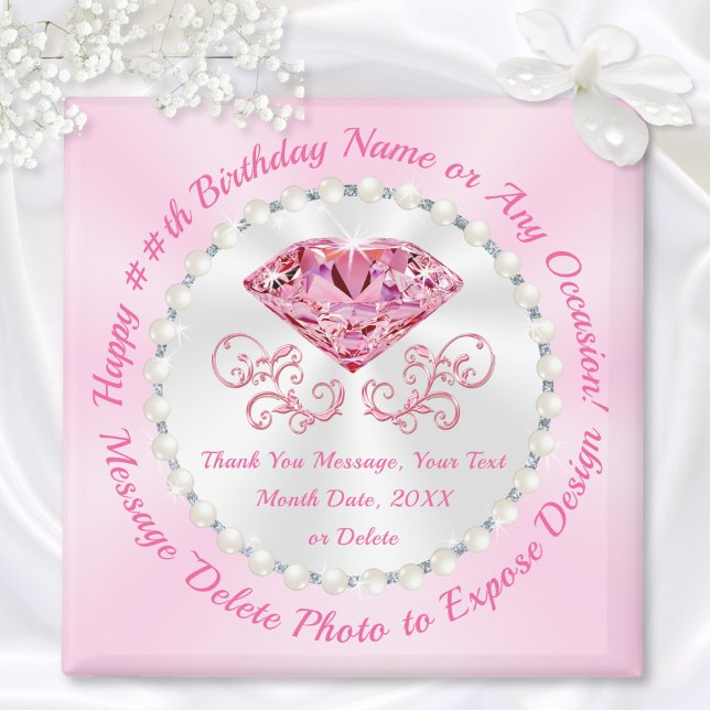 Gorgeous, Birthday Party Souvenirs for Adults, Magnet (Bulk party favors for adults. Small gifts for birthday party guests. Diamond theme party favors.)