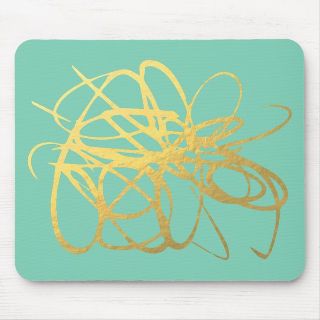 Gorgeous Black Gold Mousepadf for Your office Mouse Pad (Front)