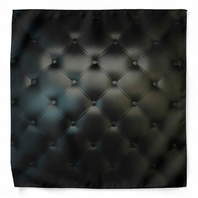 Gorgeous Black Leather Texture Bandana (Front)
