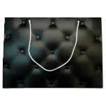 Gorgeous Black Leather Texture Large Gift Bag