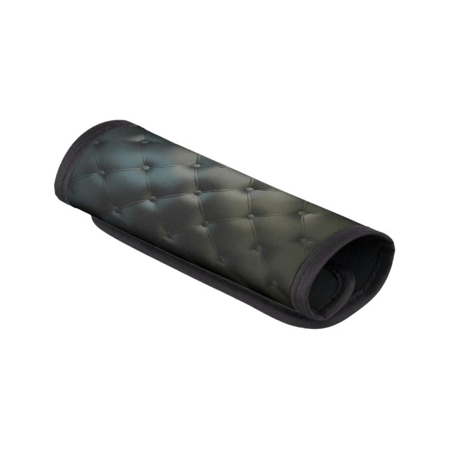 Gorgeous Black Leather Texture Luggage Handle Wrap (Angled)