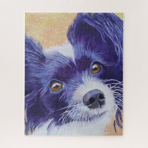 Gorgeous Black Papillon Puppy Jigsaw Puzzle