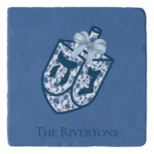 Gorgeous Blue Driedel Chinoiserie  Trivet