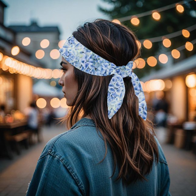 Gorgeous blue hydrangeas - floral pattern  bandana (Creator Uploaded)