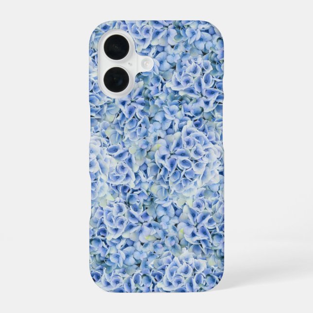Gorgeous blue hydrangeas - floral pattern  iphone case (Back)