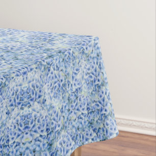 Gorgeous blue hydrangeas - floral pattern  tablecloth