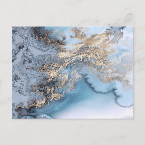 Gorgeous Blue Marble Texture Postcard