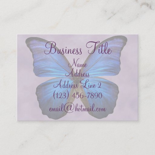 Customizable Gorgeous Blue Morpho Butterfly Business Cards