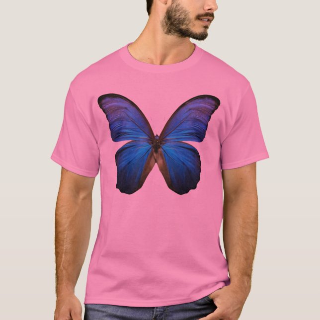 Gorgeous Blue Morpho Butterfly T-Shirt (Front)