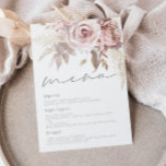 Gorgeous Blush Floral Wedding Menu<br><div class="desc">Gorgeous Blush Floral Wedding Menu
Matching collection in Niche and Nest store.</div>