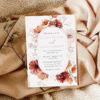 Gorgeous Boho Floral Frame Wedding Rose Gold