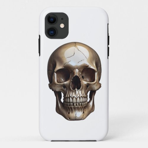 Gorgeous bony skull  iPhone 11 case