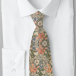 Gorgeous Botanticals Floral Gray Orange Olive |   Neck Tie<br><div class="desc">Gorgeous Botanticals Floral Gray Orange Olive | neck tie 

A beautiful array of botanicals for the appropriate occasion. Olive green,  orange and gray theme in a floral pattern</div>