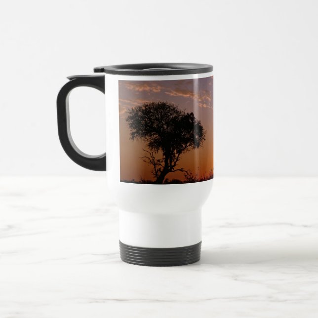 GORGEOUS BOTSWANA SUNSET TRAVEL MUG (Left)