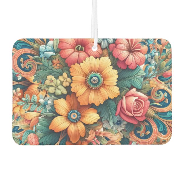 Gorgeous Bouquet of Flowers Air Freshener (Front)