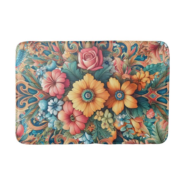 Gorgeous Bouquet of Flowers Bath Mat (Front)