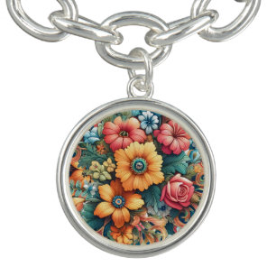 Gorgeous Bouquet of Flowers Bracelet