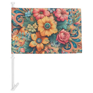 Gorgeous Bouquet of Flowers Car Flag