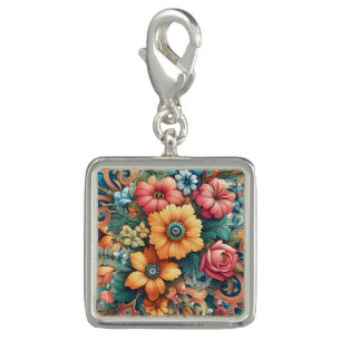 Gorgeous Bouquet of Flowers Charm