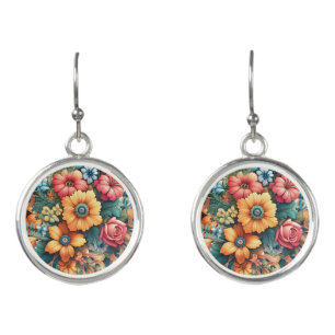 Gorgeous Bouquet of Flowers Earrings