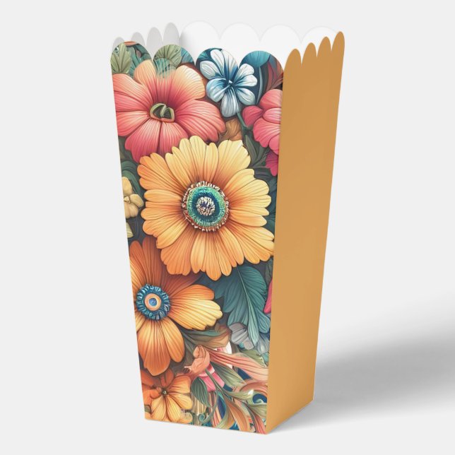 Gorgeous Bouquet of Flowers Favor Boxes (Back)