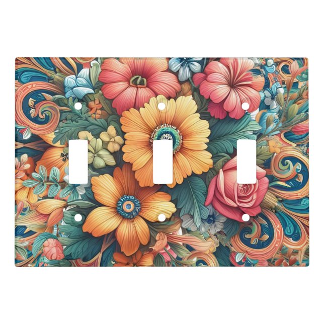 Gorgeous Bouquet of Flowers Light Switch Cover (Front)