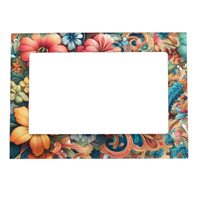 Gorgeous Bouquet of Flowers Magnetic Frame (Front)