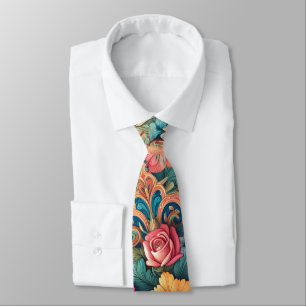 Gorgeous Bouquet of Flowers Neck Tie
