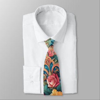Gorgeous Bouquet of Flowers Neck Tie